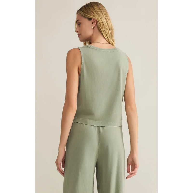 Sloane V-Neck Top | Avocado