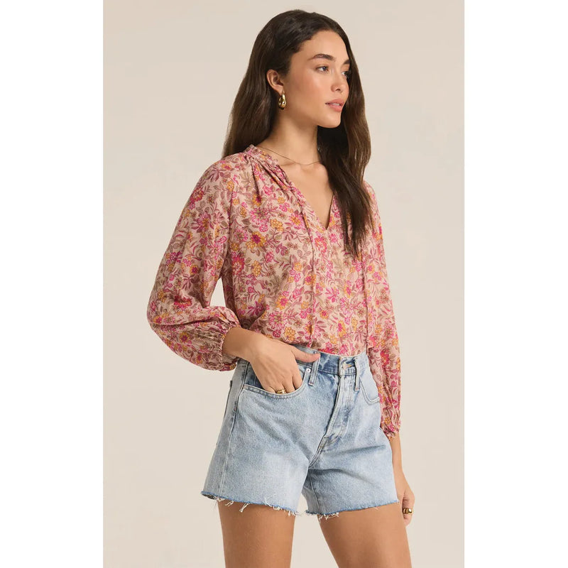 Carine Lima Floral Top | Cactus Flower