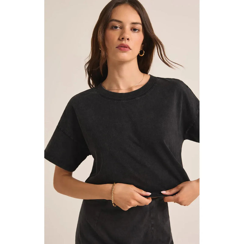 Sway Cropped Tee | Black