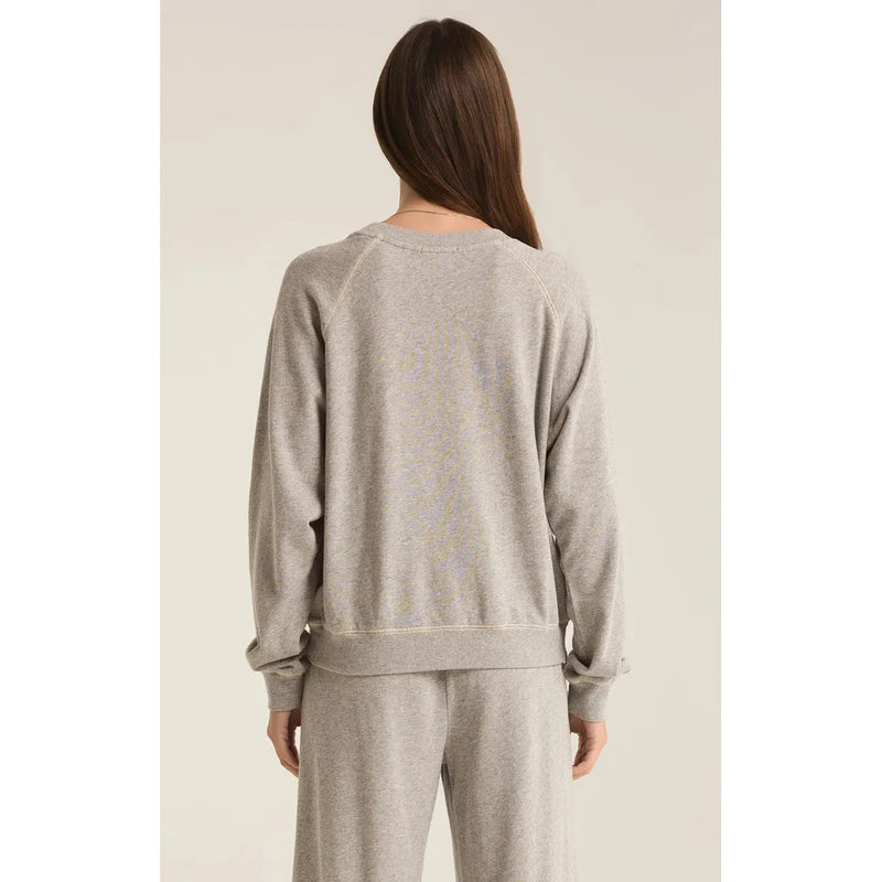 Saldana French Terry Sweatshirt | Heather Grey