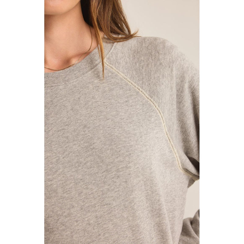 Saldana French Terry Sweatshirt | Heather Grey