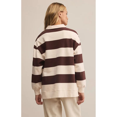 Rugby Brushed Fleece Henley | Sandalwood