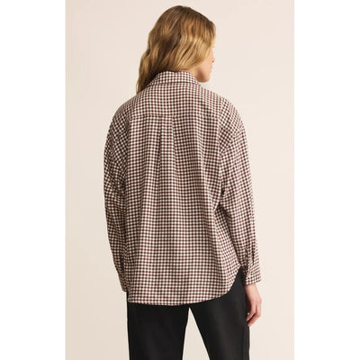 River Plaid Button Up Shirt | Chocolate Cherry