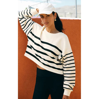 Stripe Sweatshirt | Sandstone