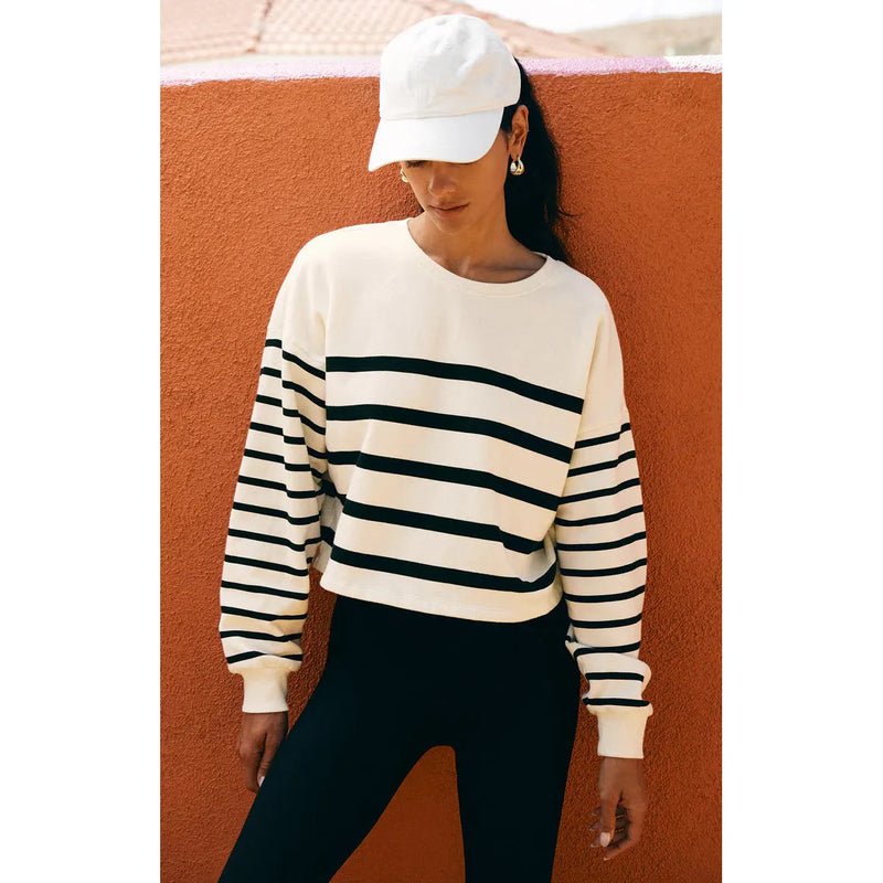 Stripe Sweatshirt | Sandstone