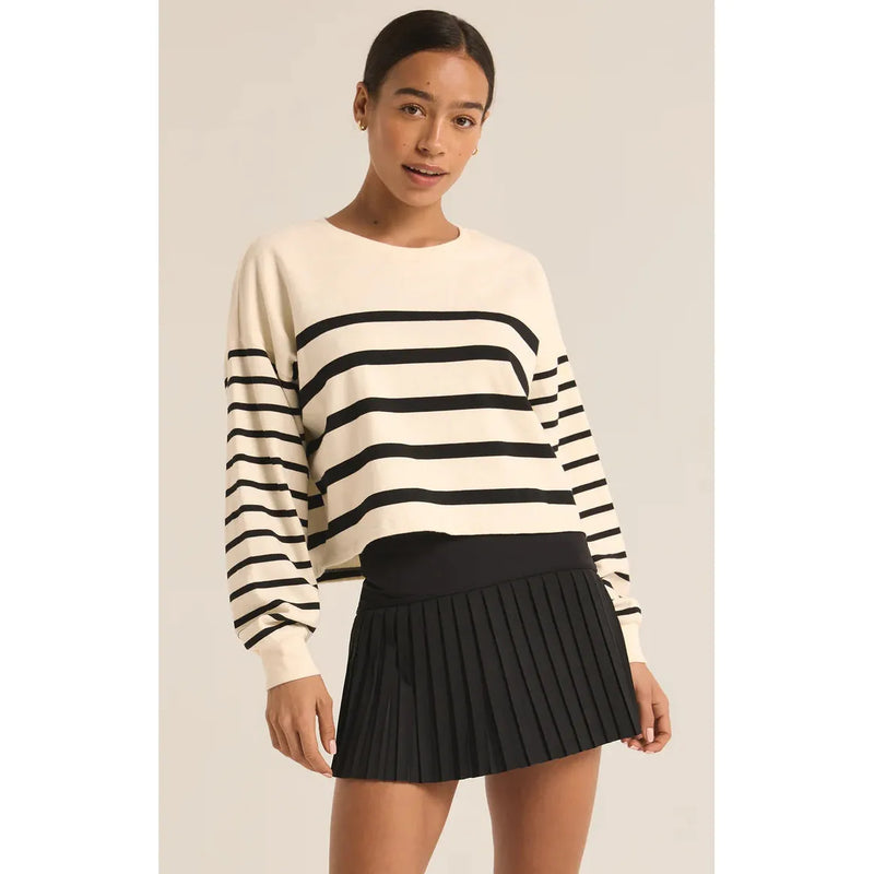 Stripe Sweatshirt | Sandstone