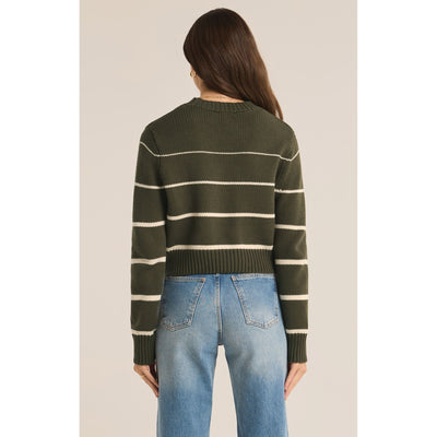 Milan Stripe Sweater | Grape Leaf