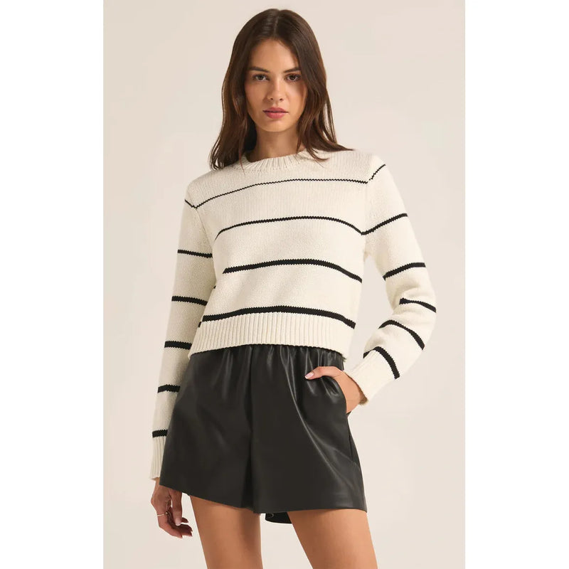 Milan Stripe Sweater | Natural