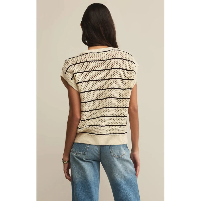 Ines Striped Sweater | Sea Salt