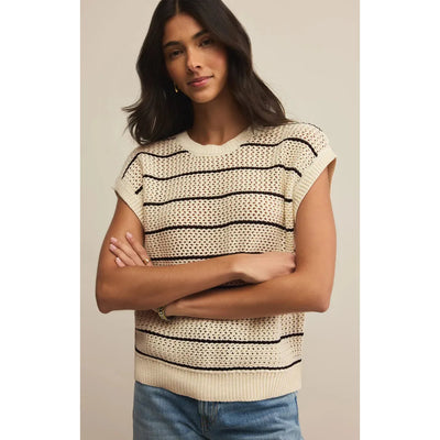 Ines Striped Sweater | Sea Salt