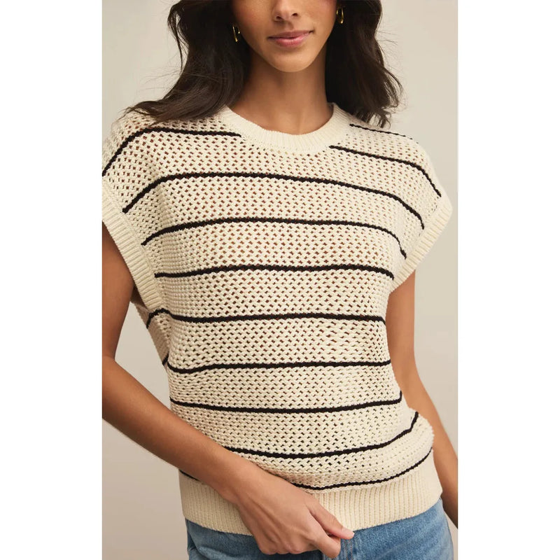 Ines Striped Sweater | Sea Salt