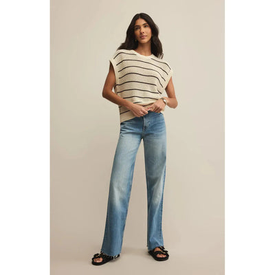 Ines Striped Sweater | Sea Salt
