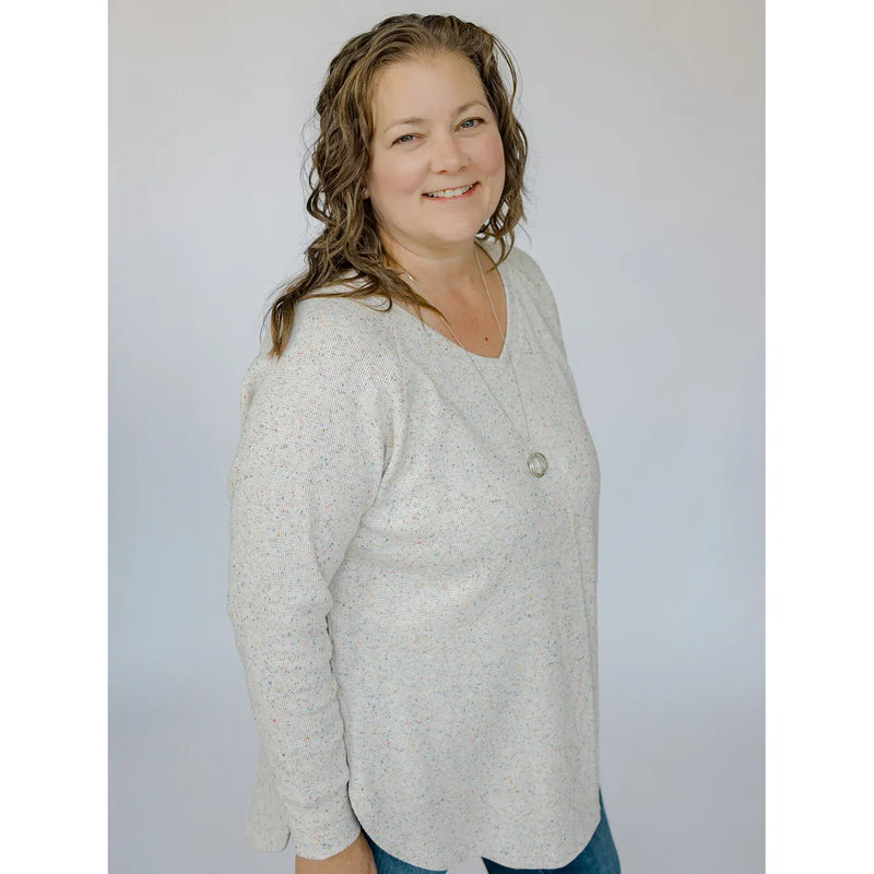 Willow Waffle Sweater | Confetti