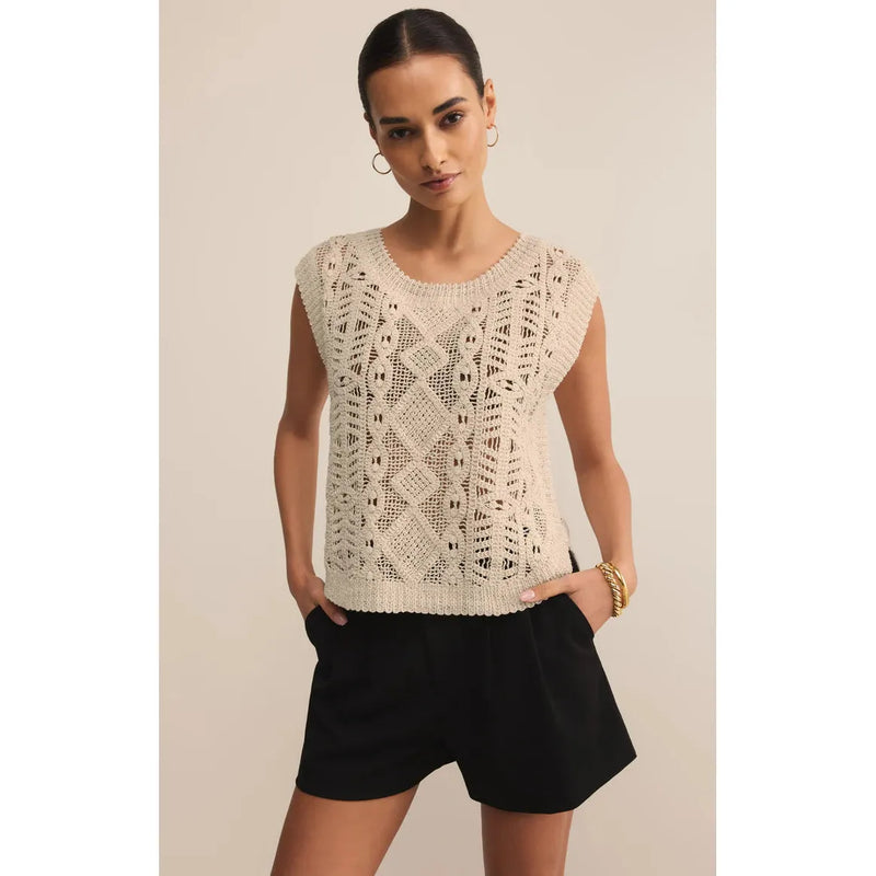 Baroque Crochet Sweater | Crystal