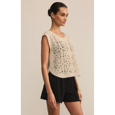 Baroque Crochet Sweater | Crystal