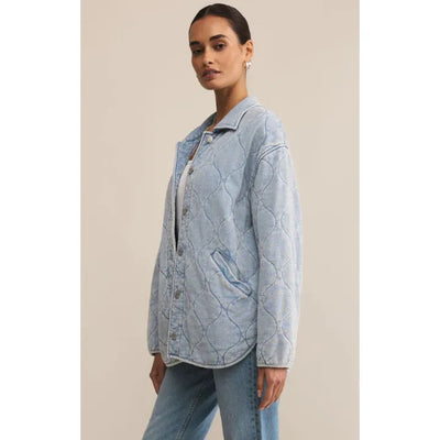 Boulder Knit Denim Jacket | Washed Indigo