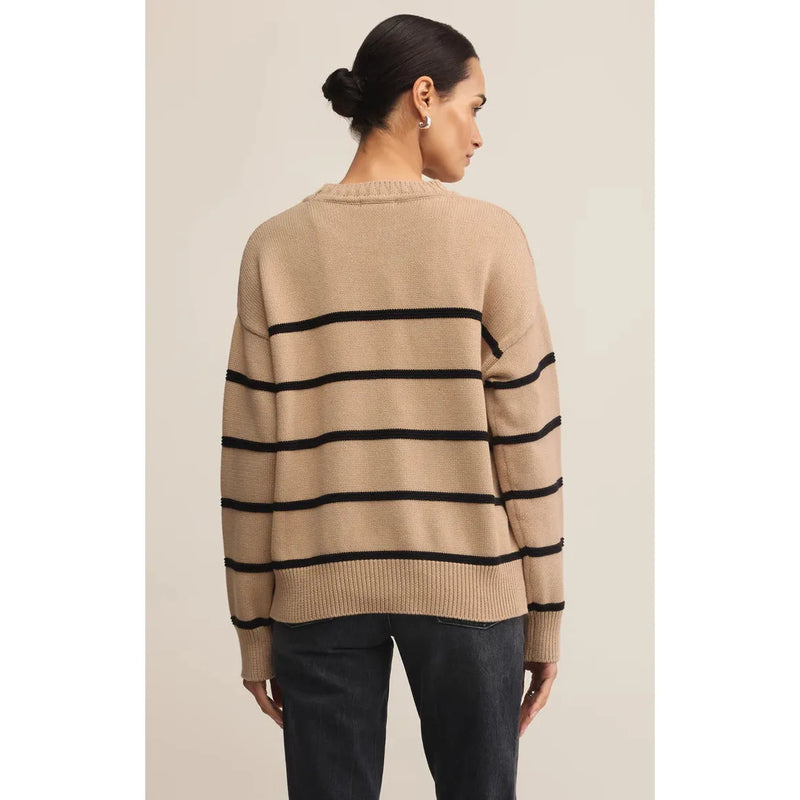 Boyfriend Striped Sweater | Biscuit