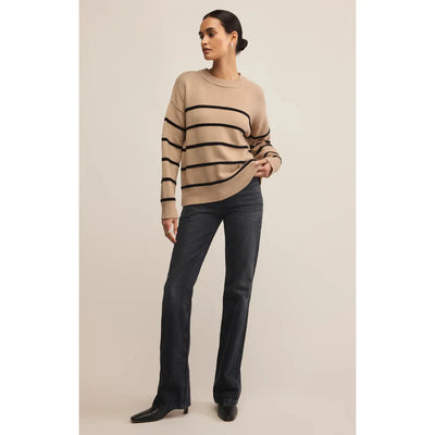 Boyfriend Striped Sweater | Biscuit