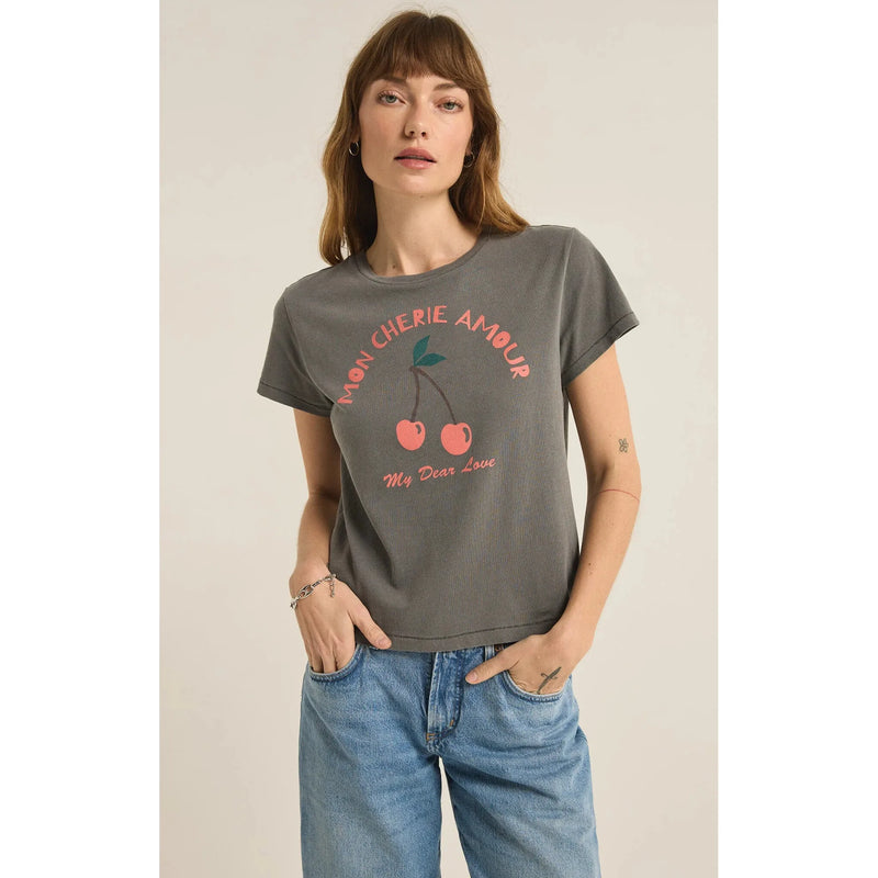 Cherie Tourist Tee | Charcoal Moon