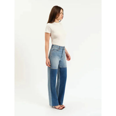 City Straight High Rise Straight Leg Jeans | Double Dip