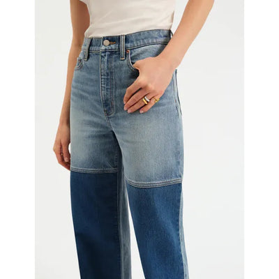 City Straight High Rise Straight Leg Jeans | Double Dip