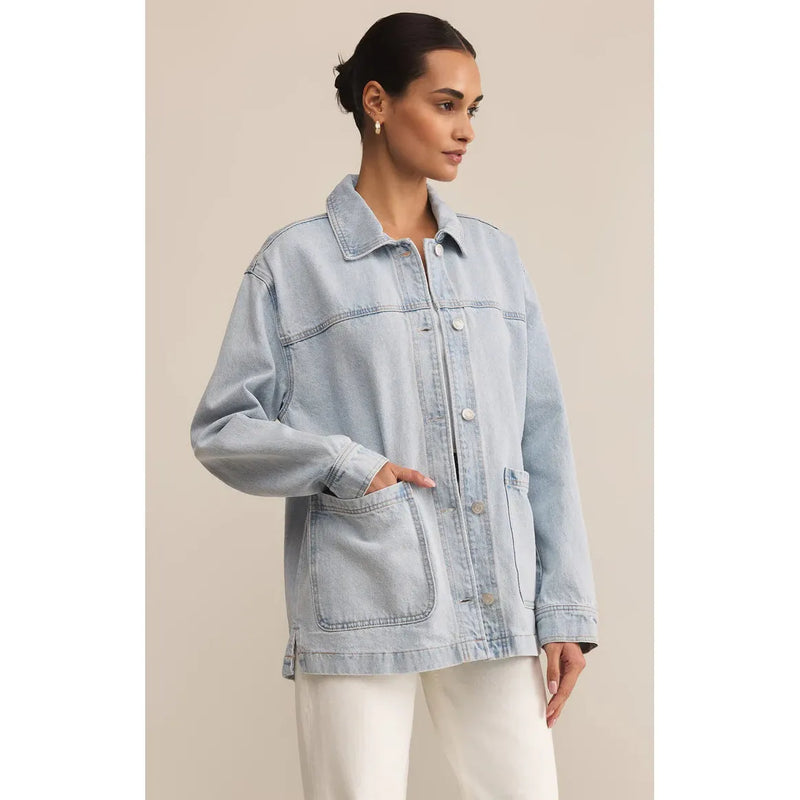 On The Road Relaxed Denim Jacket | Faded Indigo