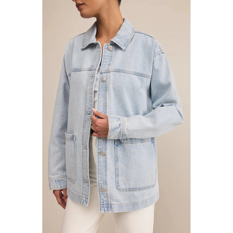 On The Road Relaxed Denim Jacket | Faded Indigo