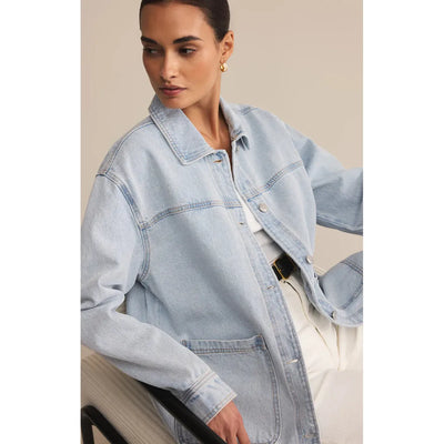 On The Road Relaxed Denim Jacket | Faded Indigo