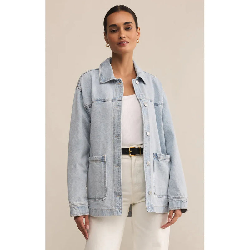On The Road Relaxed Denim Jacket | Faded Indigo