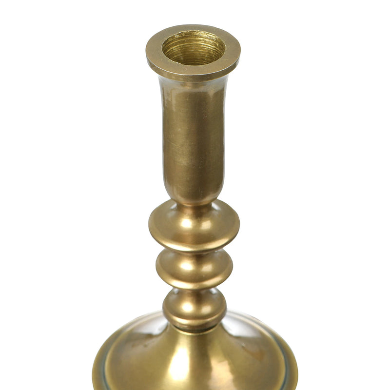 Antique Finish Metal Candle Holder