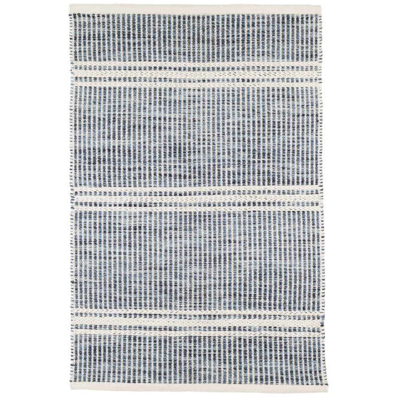 Malta Blue Handwoven Wool Rug