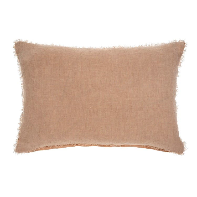 Lina Linen Lumbar Pillow | Peony