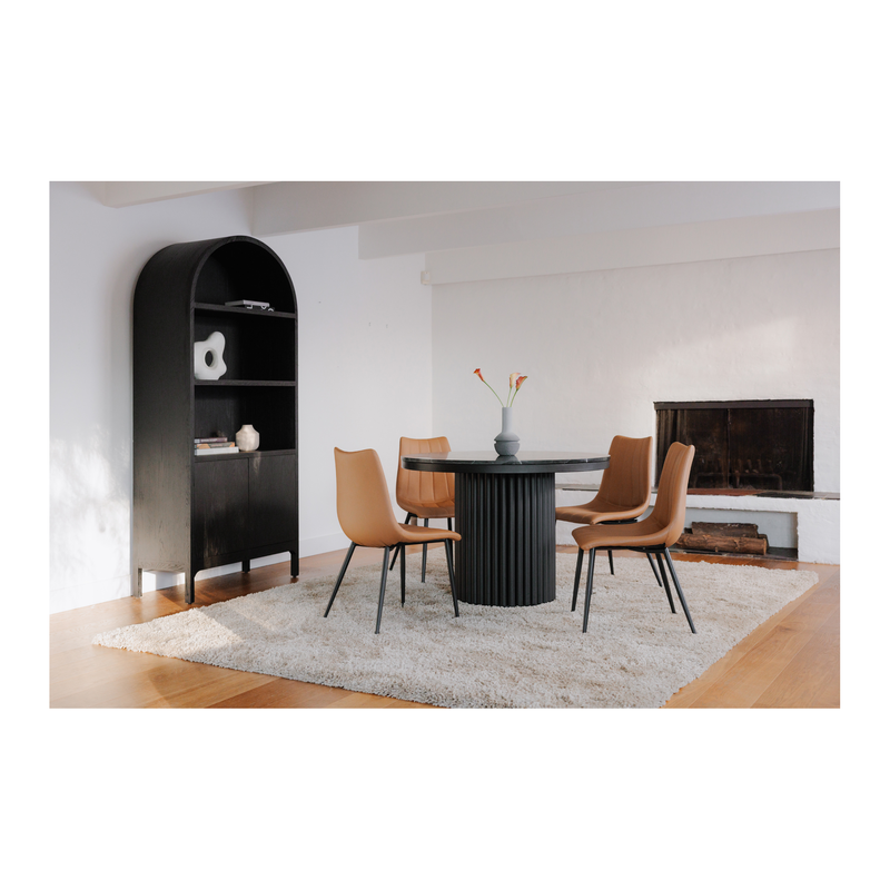 Tower Dining Table | Black Marble