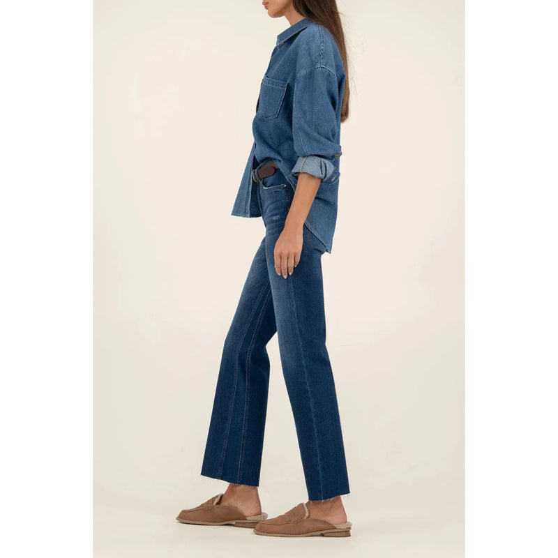 Kelsey High Rise Fab Ab Ankle Flare Jeans 29" | Royal