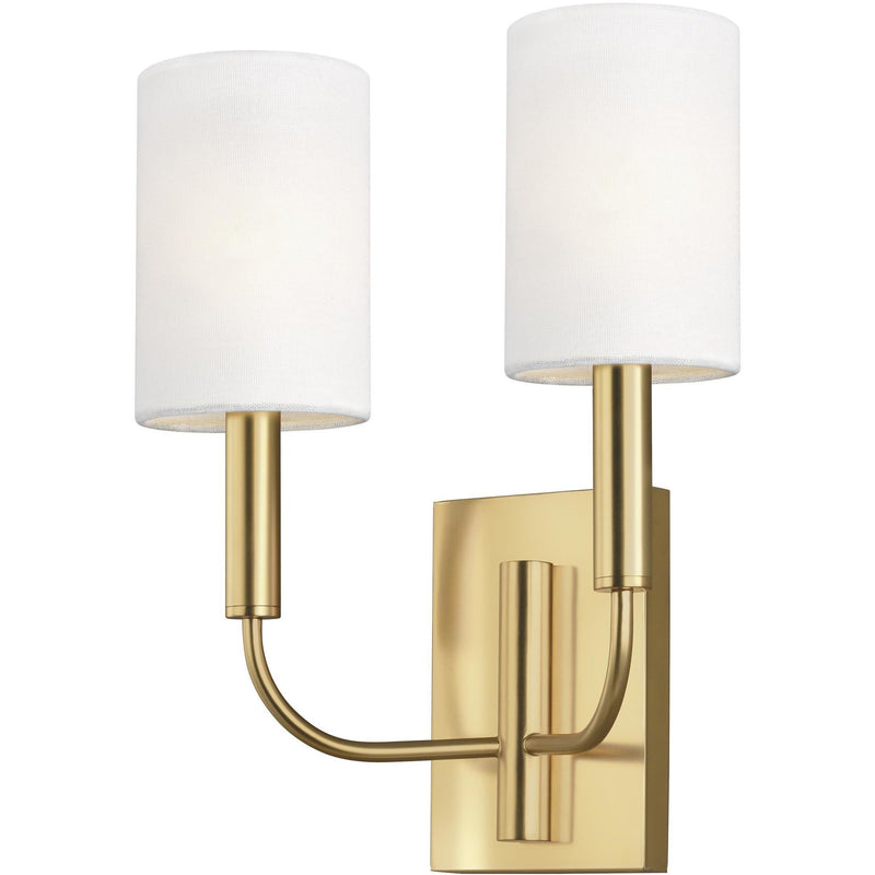 Brianna Double Wall Sconce | Burnished Brass | Open Box