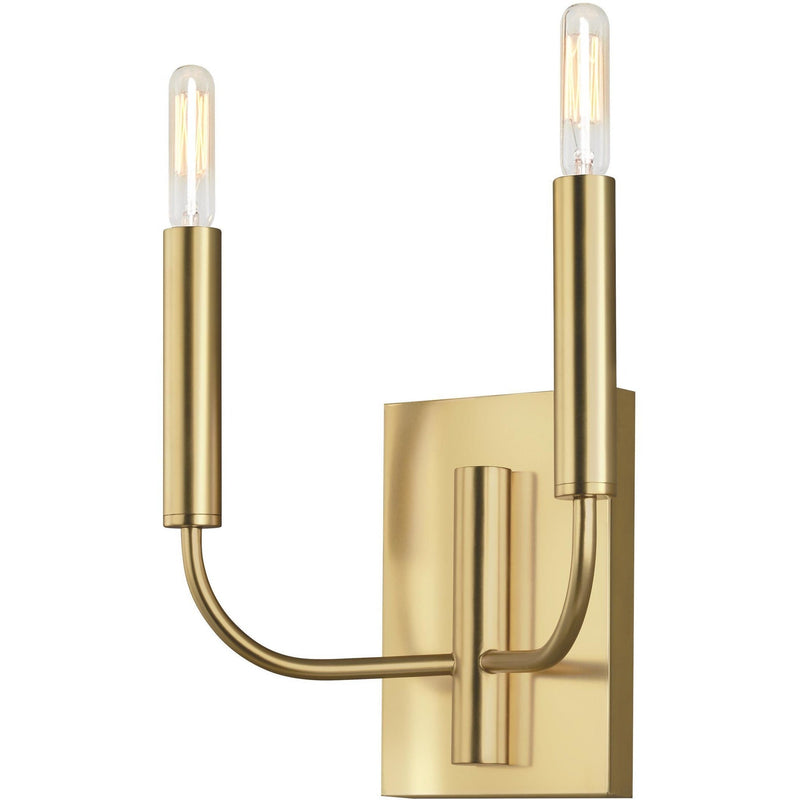 Brianna Double Wall Sconce | Burnished Brass | Open Box