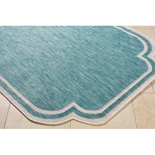 Miami Beach Rug 2311 | Aqua / Cream