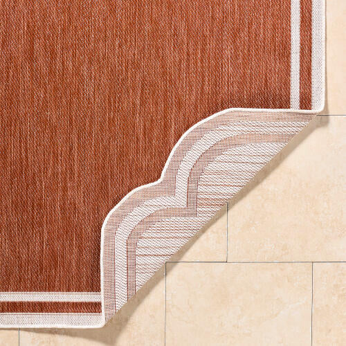 Miami Beach Rug 2313 | Burnt Orange / Cream