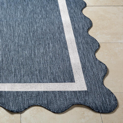 Miami Beach Rug 2320 | Dark Blue / Cream