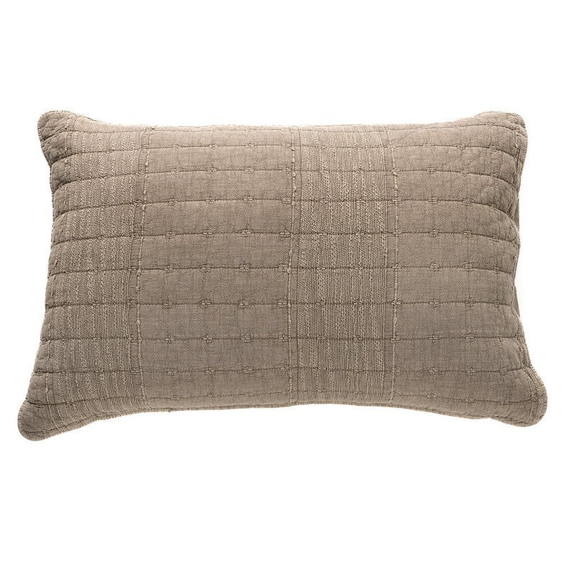 Moss Solid Taupe Pillow Shams (set of 2)