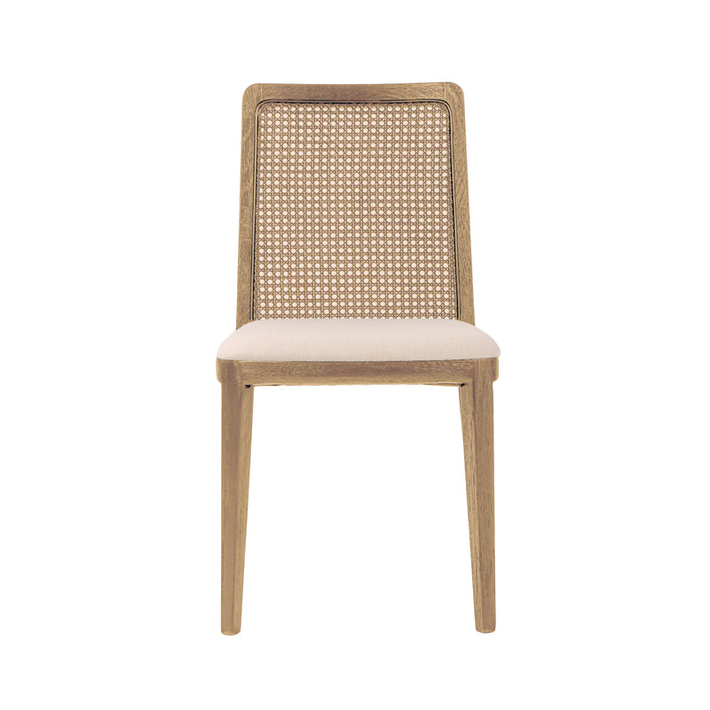 Cane Dining Chair Oyster Linen | Natural (Set of 2)