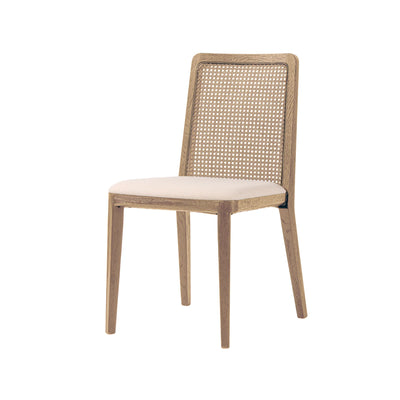 Cane Dining Chair Oyster Linen | Natural (Set of 2)