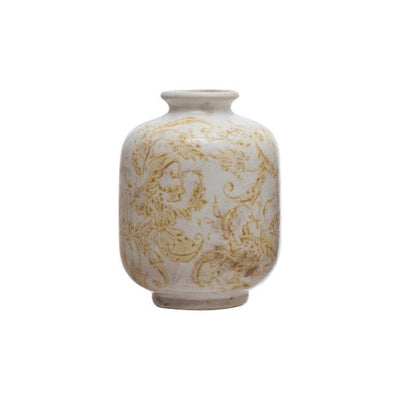 Floral Terracotta Vase
