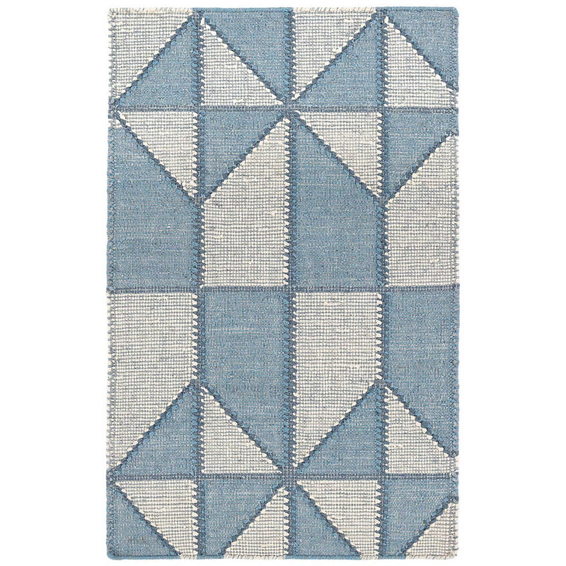 Ojai Hand Loom Knotted Cotton Rug | Blue