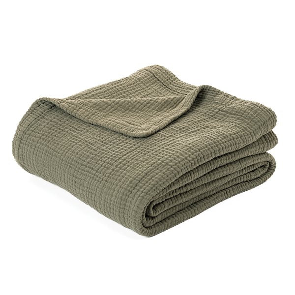 Poppy Olive Blanket | Olive