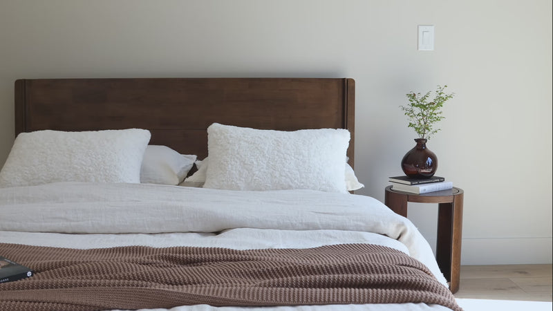 Lux Tool-Free Queen Bed | Walnut