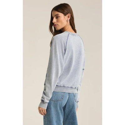 Saldana French Terry Sweatshirt | Washed Denim