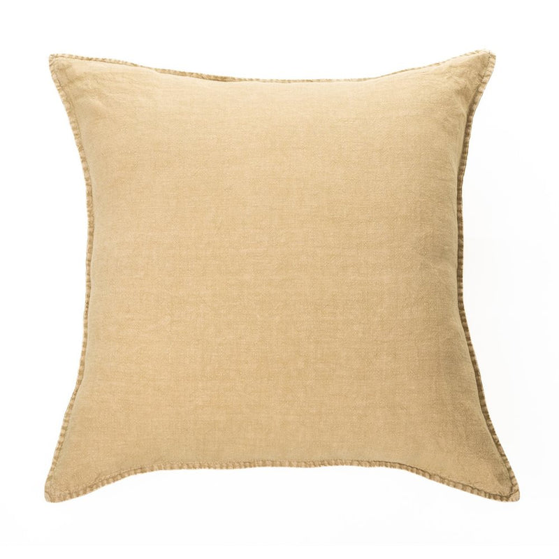 Linen Stone Wash 18" x 18" Pillow | Sand