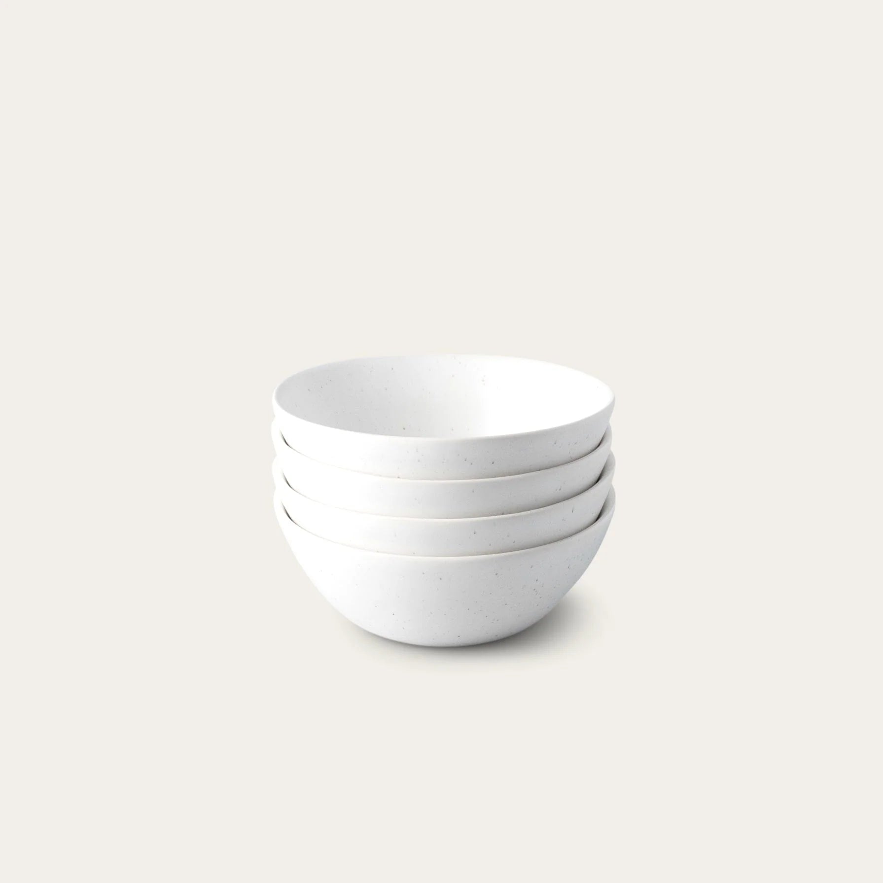 Fable Breakfast Bowls | Semi-Matte Speckled White – Modern Komfort