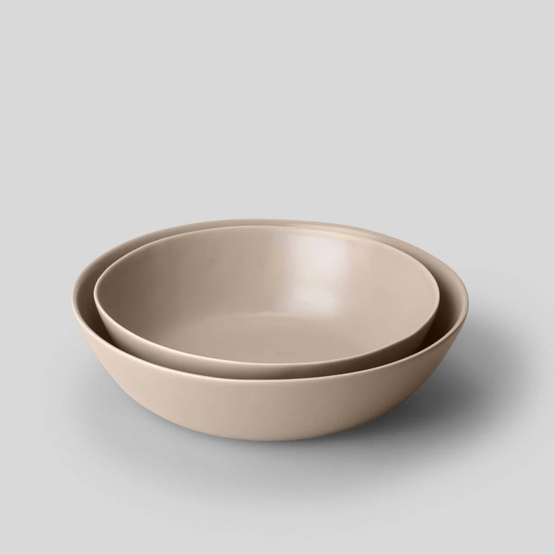 Fable Low Serving Bowls | Desert Taupe